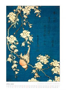 Aprilblatt zum Kalender "DIe Eleganz der Vögel in historischen japanischen Holzschnitten"