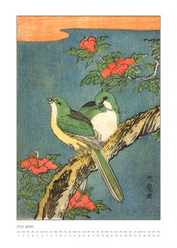 Juniblatt zum Kalender "DIe Eleganz der Vögel in historischen japanischen Holzschnitten"
