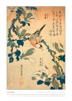 Maiblatt zum Kalender "DIe Eleganz der Vögel in historischen japanischen Holzschnitten"