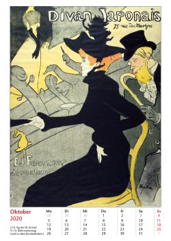 Oktoberblatt im Bildkalender Die Plakatkunst Des Henri de Toulouse Lautrec